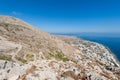 View on Santorini Greece from Ancient Thera historic site Royalty Free Stock Photo