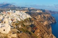 View of Santorini island with Thira town Royalty Free Stock Photo