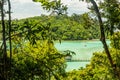 View of Sapi Island from Gaya Island in Tunku Abdul Rahman National Park, Sabah, Malays Royalty Free Stock Photo