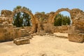 View at the Saranda Kolones ruins of Pafos on Cyprus