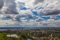 View of Saratov and the bridge through Volga Royalty Free Stock Photo