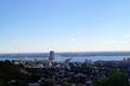 View of Saratov and Volga from an observation deck from Victory park Royalty Free Stock Photo