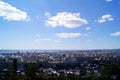 View of Saratov and Volga from an observation deck from Victory park Royalty Free Stock Photo