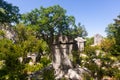 View of the sarcophagi of the Northeastern Necropolis in the city of Termessos