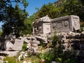 View of the sarcophagi of the Northeastern Necropolis in the city of Termessos