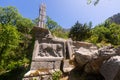 View of the sarcophagi of the Northeastern Necropolis in the city of Termessos