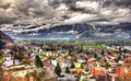 View of Sargans village in Switzerland