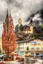 View of Sargans village in Switzerland