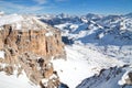 Dolomites, Italy - View from Sass Pordoi, Arabba-Marmolada, Val Di Fassa Royalty Free Stock Photo