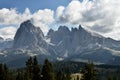 View on Sassolungo and Sassopiatto, Dolomites,Italy