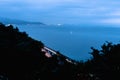 View from Satta Pass Observation Deck Japan in the early morning Royalty Free Stock Photo