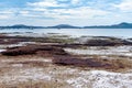 View of Sattahip bay when water level is very low from ebb tide Royalty Free Stock Photo