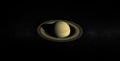 View of Saturn from its shadow. Cassini satellite Saturn mission .