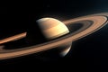 view of saturn planet, AI generated