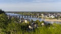 View of Saumur city, France