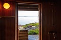 View from sauna to the gulf of Bothnia Royalty Free Stock Photo