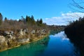 View of Sava river canyon in Gorenjska