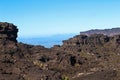 View of the savanna and the rocks at the top of Mount Roraima Royalty Free Stock Photo