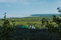 View on Savvatiy hermitage from Holy Ascension Skete with Sekirnaya Hill Royalty Free Stock Photo