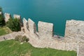View from the Scaligerburg, Scaliger Castle, Castello Scaligero in Malcesine in Italy to Lake Garda Royalty Free Stock Photo
