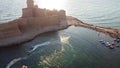 View of the Aragonese Castle, Isola di Capo Rizzuto, Italy