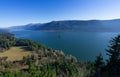 View of the scenic gorge and Columbia River between Oregon and Washington States, USA Royalty Free Stock Photo