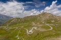 View of Scenic High Alpine Road Grossglockner Hochalpenstrasse and mountain view in Austria.