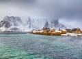 View of Scenic Lofoten Islands Archipelago Spring Scenery