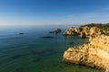 View of the scenic Ponta Joao D`Arens beach in Portimao, Algarve, Portugal