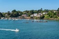 View of the scenic port of Port Manech in FinistÃÂ¨re, Brittany France Royalty Free Stock Photo