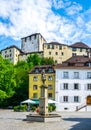 View of the schattenburg castle in Feldkirch, Austria....IMAGE