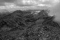 View from Scheichenspitze to Dachstein massif, Ramsauer ferrata, Austria Royalty Free Stock Photo