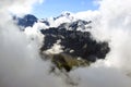 View from the Schilthorn on snowy Swiss mountains Royalty Free Stock Photo