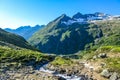 Schladming - A small stream in an alpine valley captured during the sunrise