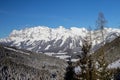 view from Schladming ski resort towards Dachstein glacier Royalty Free Stock Photo