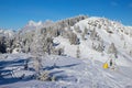 view from Schladming ski resort towards Dachstein glacier Royalty Free Stock Photo