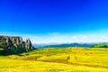 Schlern mountain and Seiser mountain pasture in South Tyrol