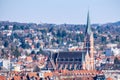 View from Schlossberg in Graz, Styira to church Herz Jesu