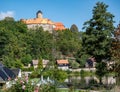 View of Schoenfels Castle in Saxony near Zwickau