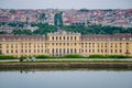 View of Schonbrunn palace and the city of Vienna, in Austria