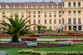 View of Schonbrunn palace and the city of Vienna, in Austria