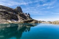 Stunning View of Schottensee lake near Pizol Royalty Free Stock Photo