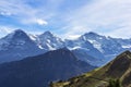 View from Schynige Platte on the famous Eiger, Moench and Jungfrau mountain range