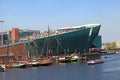 View of Science Center NEMO, Amsterdam, Netherlands. Royalty Free Stock Photo