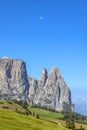 View of Sciliar mountain in the Dolomites, South Tyrol, Italy