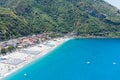 View on Scilla beach in Calabria, Italy