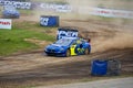 View of Scott Speed's car driving at a Rallycross event at Mid-Ohio Royalty Free Stock Photo