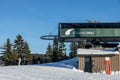 View of Screaming eagle chairlift with people at the Grouse mountain Ski Resort