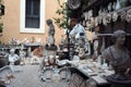 Sculpture shop in Rome Italy