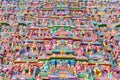 View of sculptures on tower at sarangapani temple, Tamilnadu, India - Dec 17, 2016